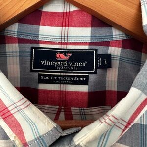 Vineyard Vines Red and Blue Checkered Men's Shirt